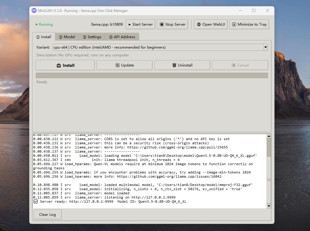 MiniLLM - one-click llama.cpp installer for Windows